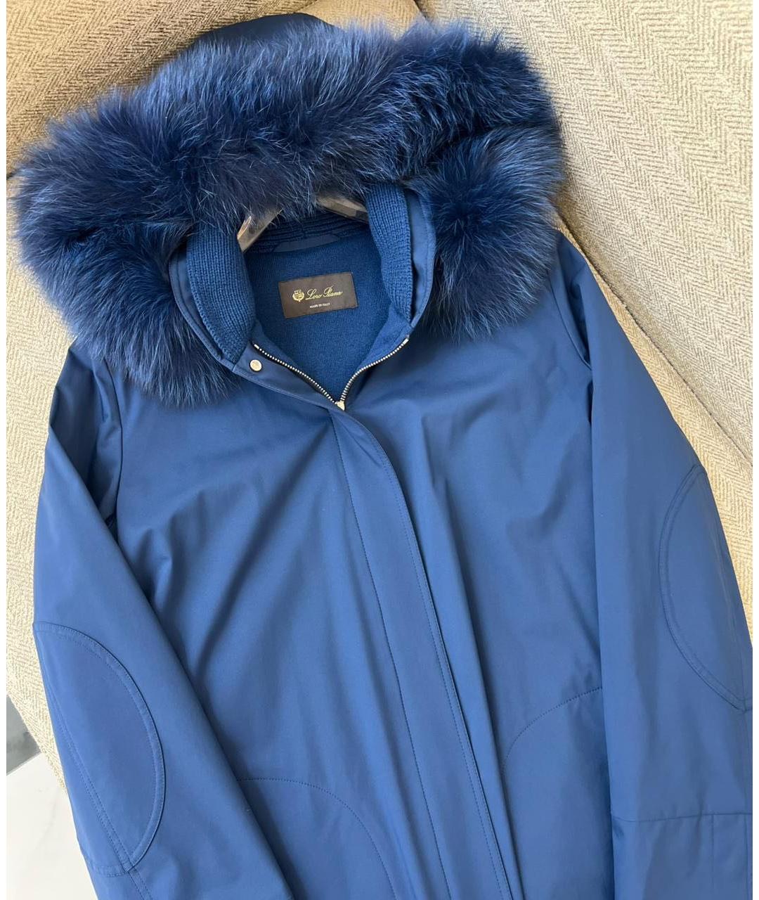 LORO PIANA Темно-синяя полиэстеровая парка, фото 3