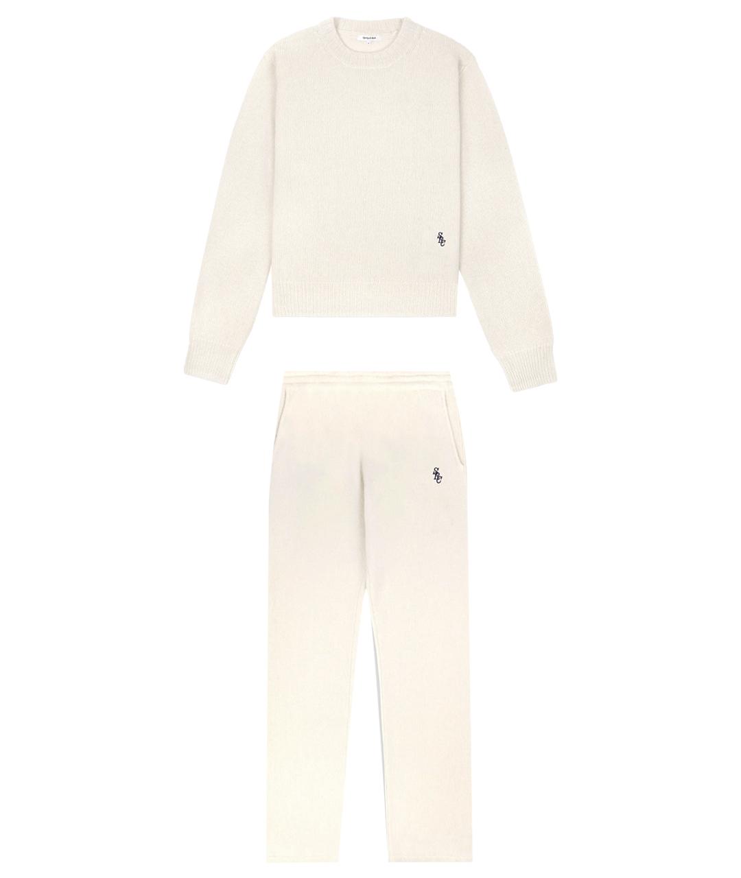 SPORTY AND RICH Бежевый кашемировый спортивные костюмы, фото 1