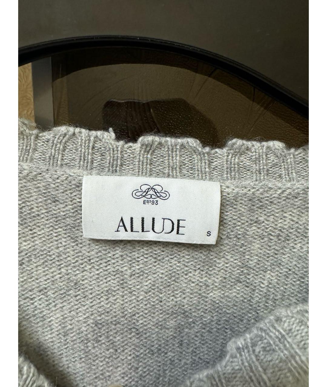 ALLUDE Серый кашемировый джемпер / свитер, фото 2