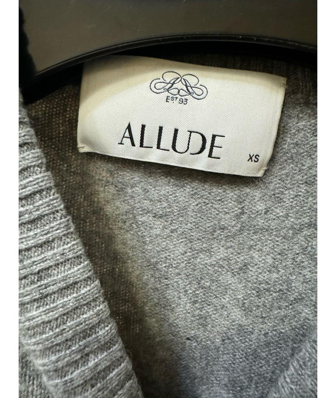 ALLUDE Серый кашемировый джемпер / свитер, фото 2