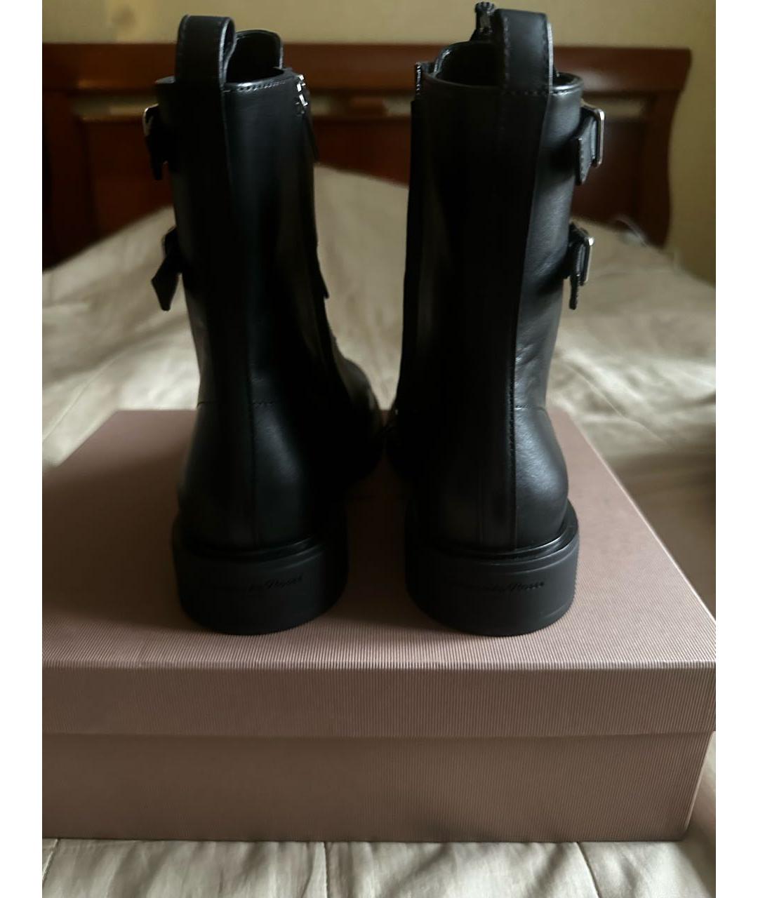 GIANVITO ROSSI Черные кожаные ботинки, фото 4