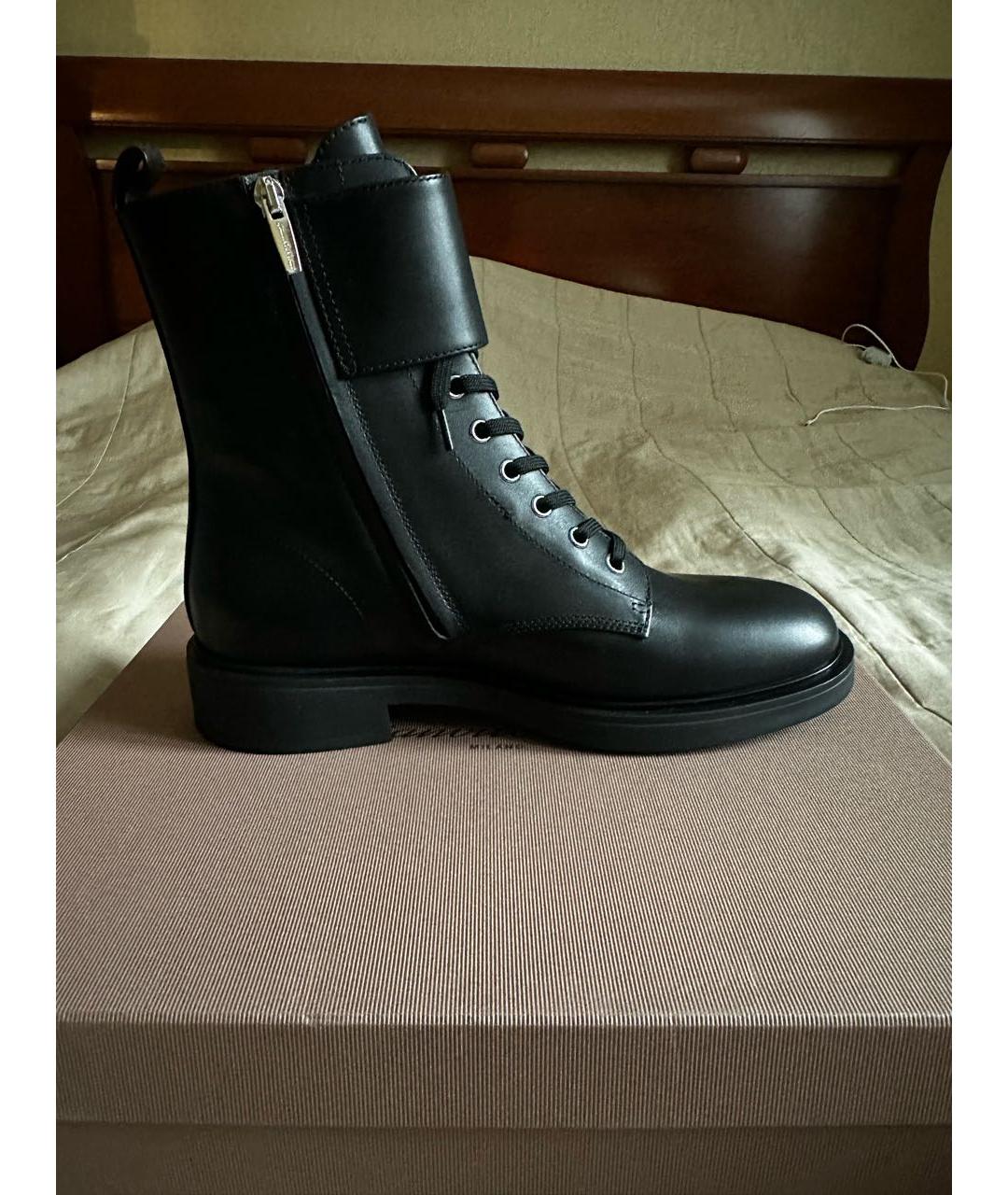 GIANVITO ROSSI Черные кожаные ботинки, фото 5