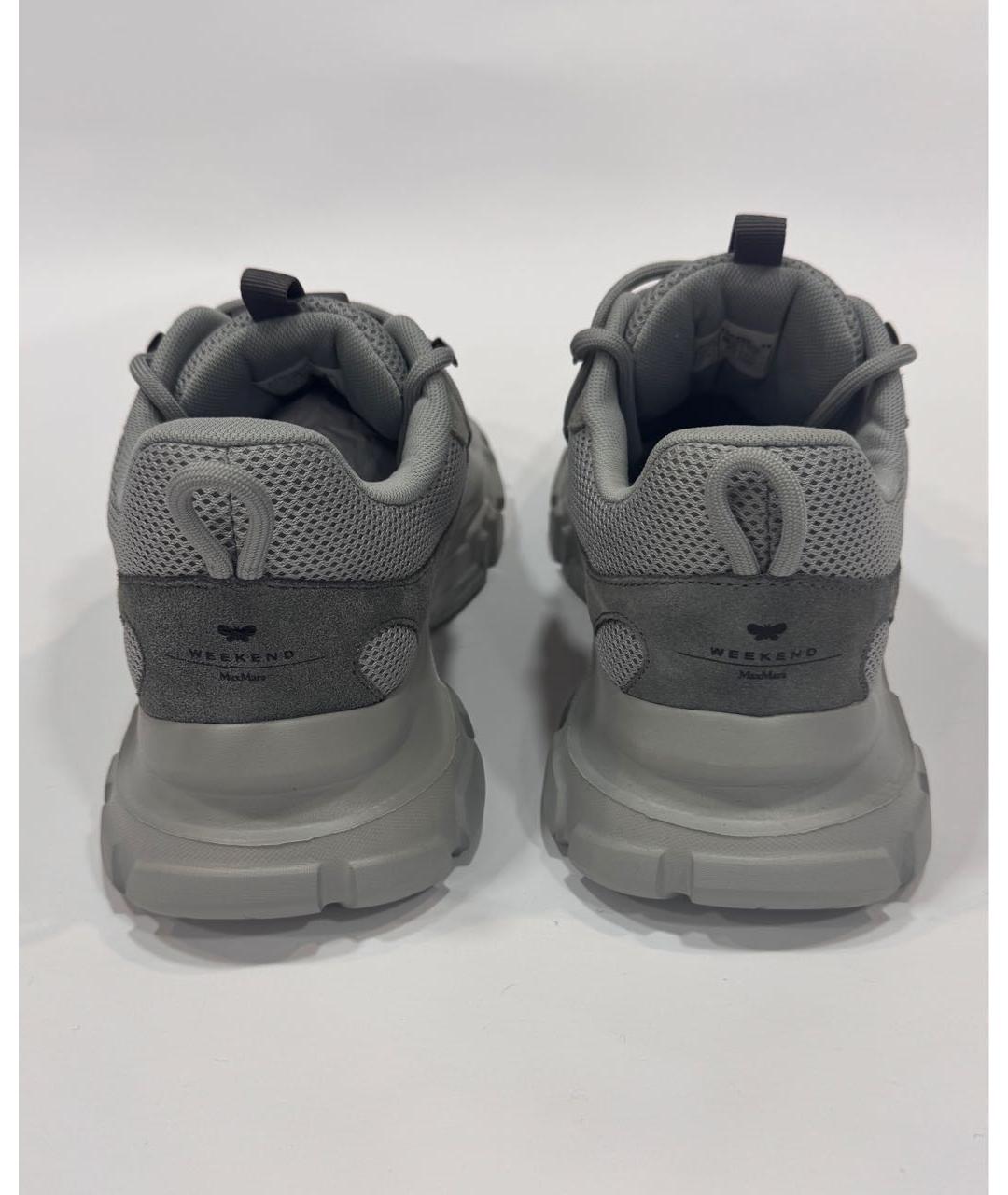 WEEKEND MAX MARA Серые текстильные кроссовки, фото 4