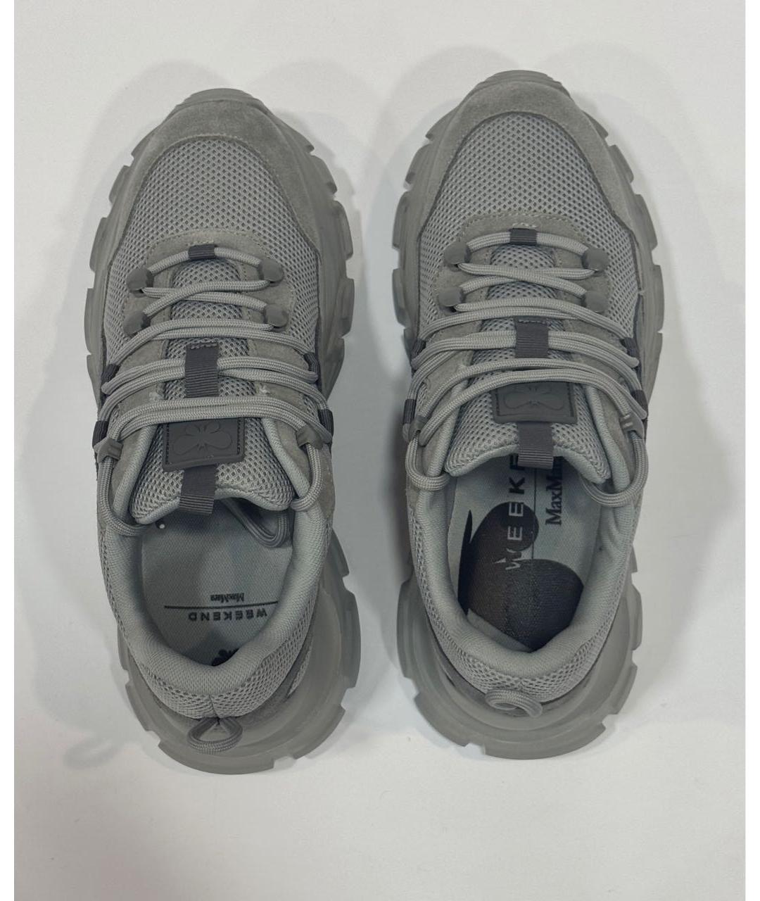 WEEKEND MAX MARA Серые текстильные кроссовки, фото 3