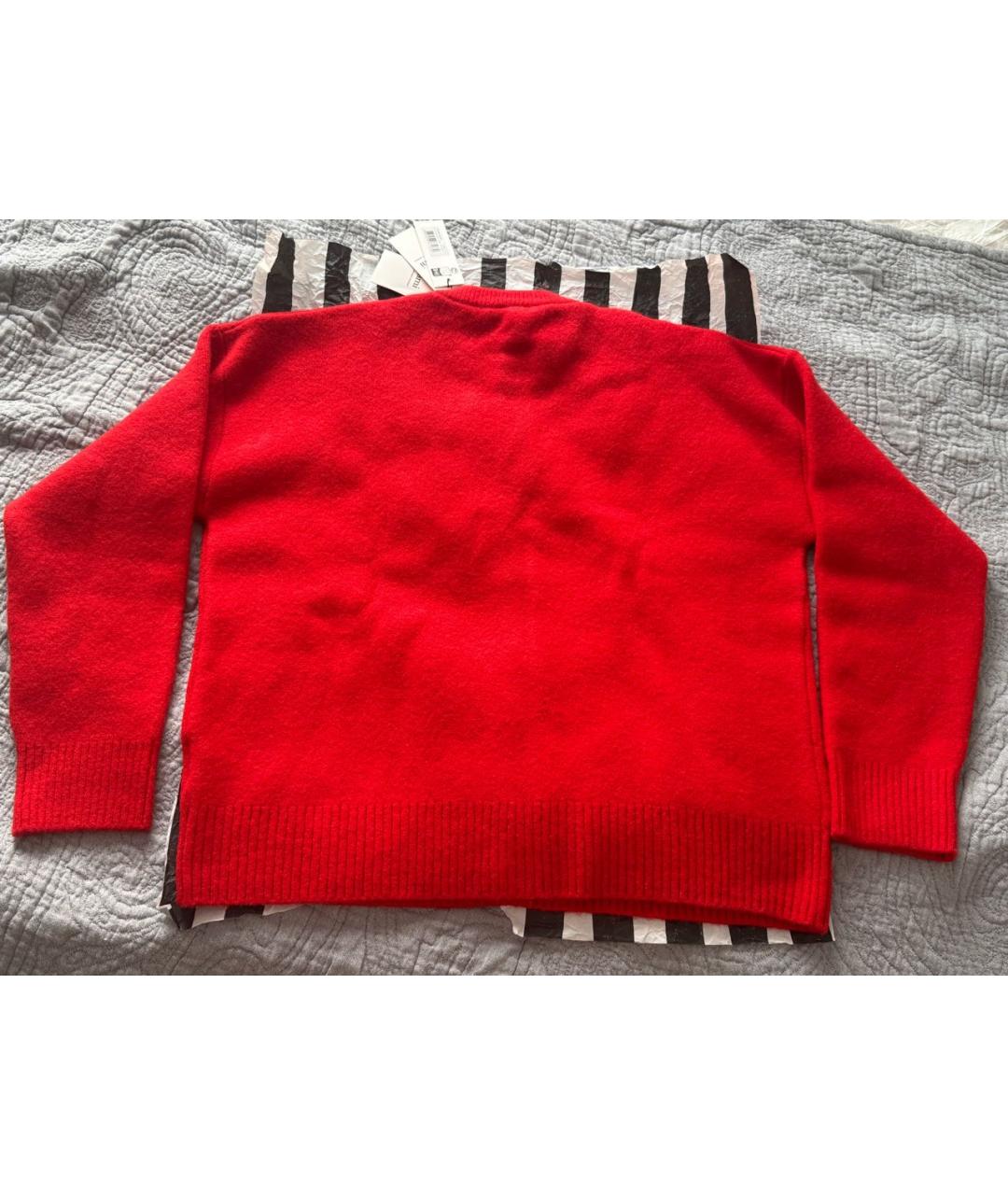 Ami Paris Красный шерстяной кардиган, фото 3