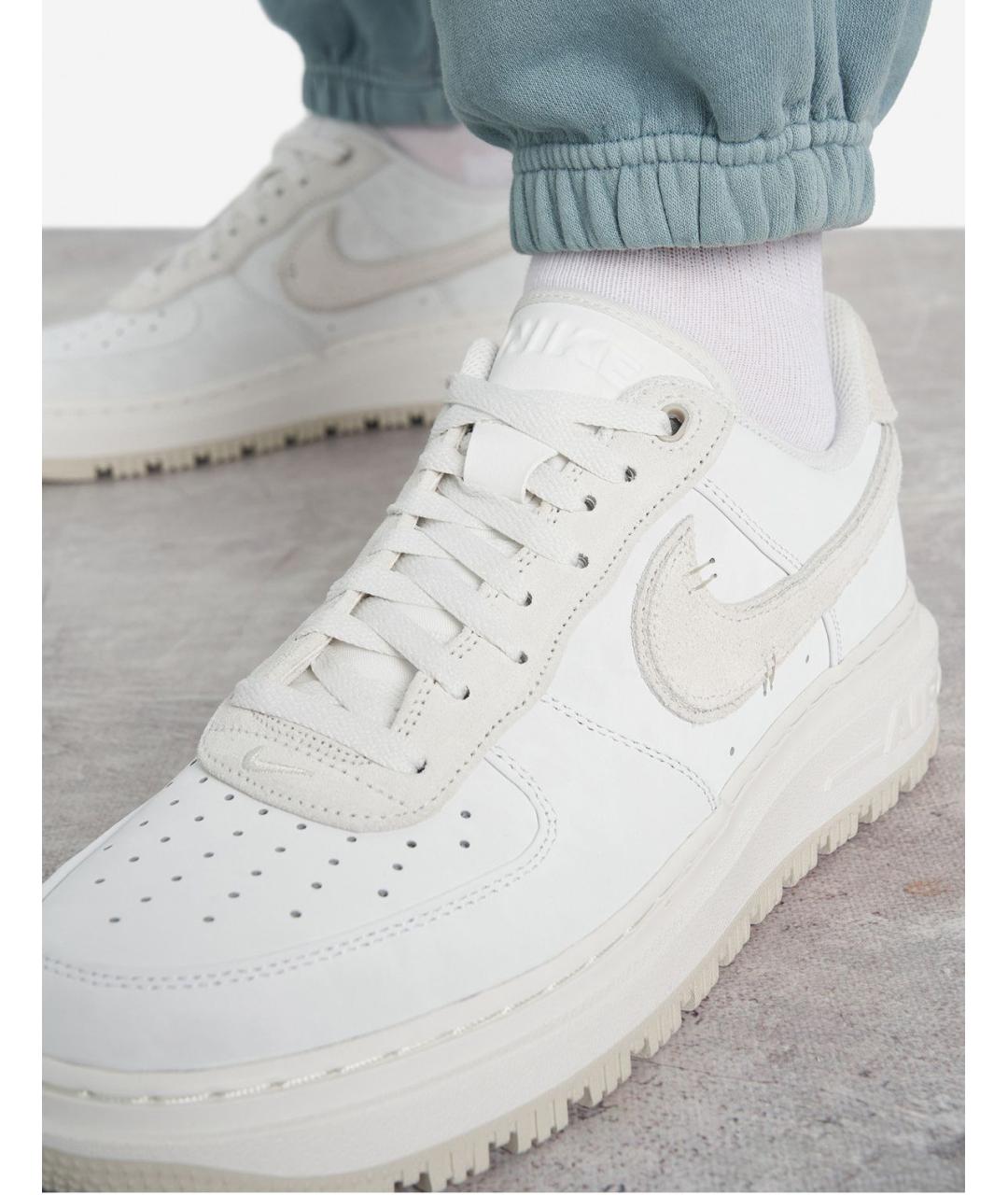 NIKE Белые кожаные низкие кроссовки / кеды, фото 7