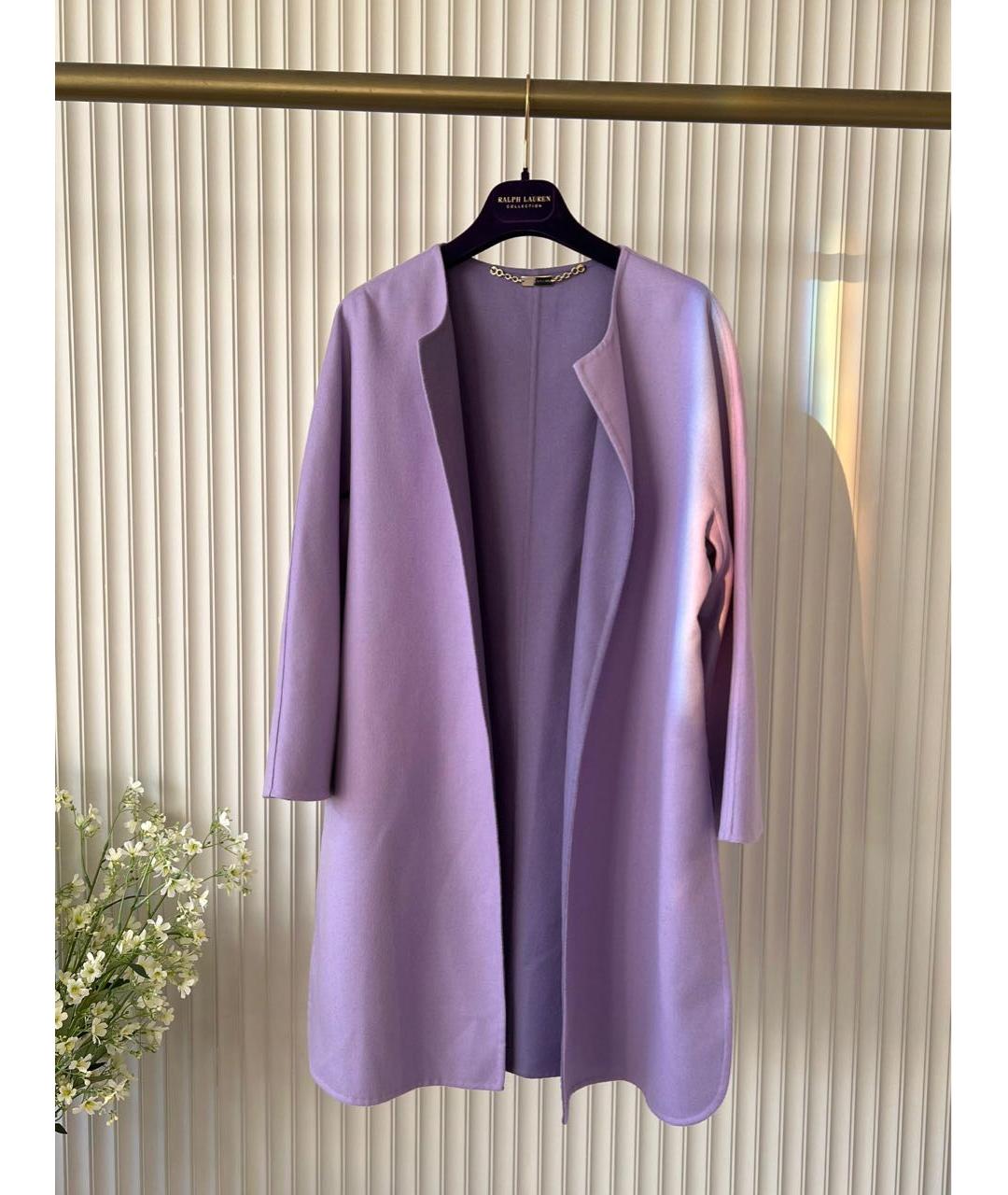 MANZONI 24 Фиолетовое шерстяное пальто, фото 2