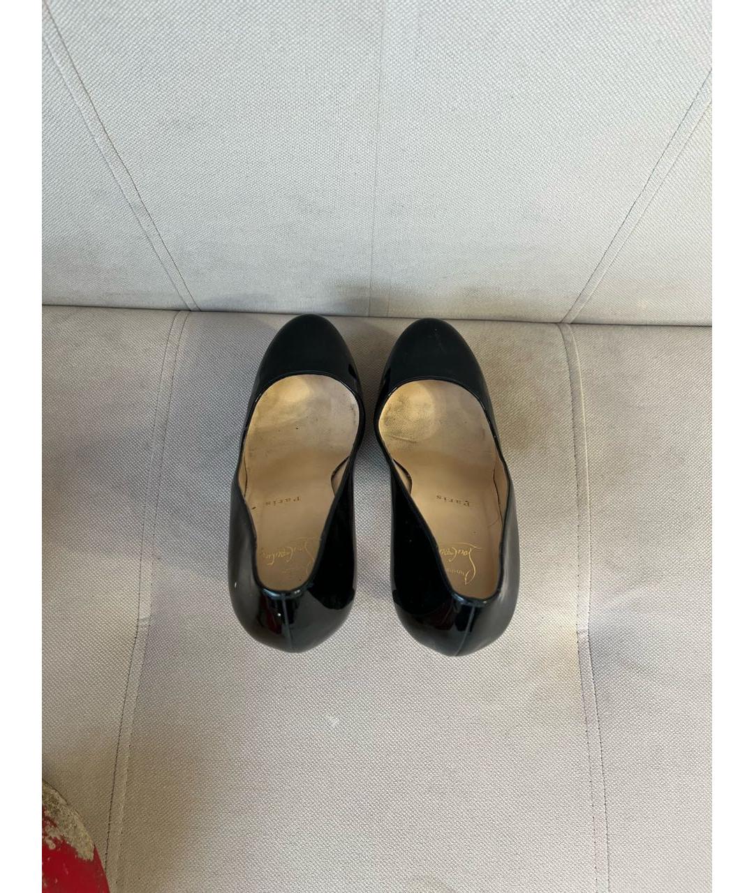 CHRISTIAN LOUBOUTIN Черные туфли из лакированной кожи, фото 3