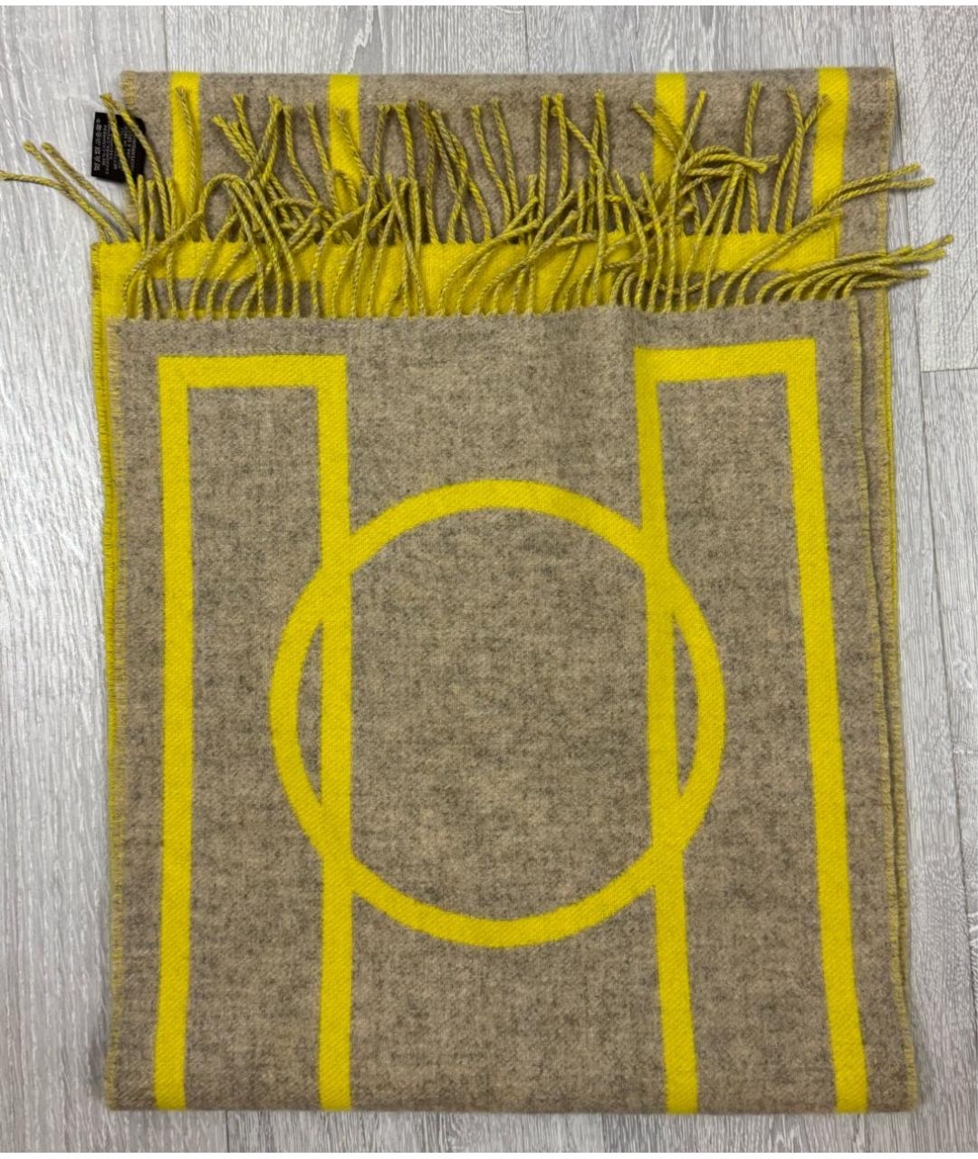 HERMES Мульти кашемировый шарф, фото 4