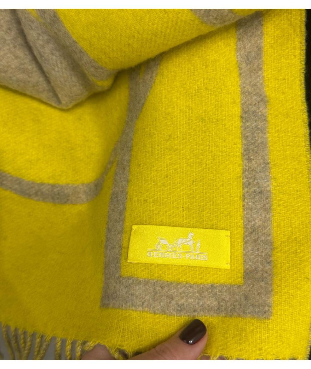 HERMES Мульти кашемировый шарф, фото 2