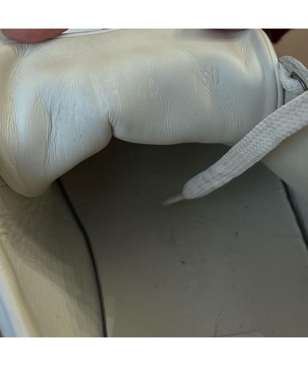 GUCCI Белые кожаные кеды, фото 5