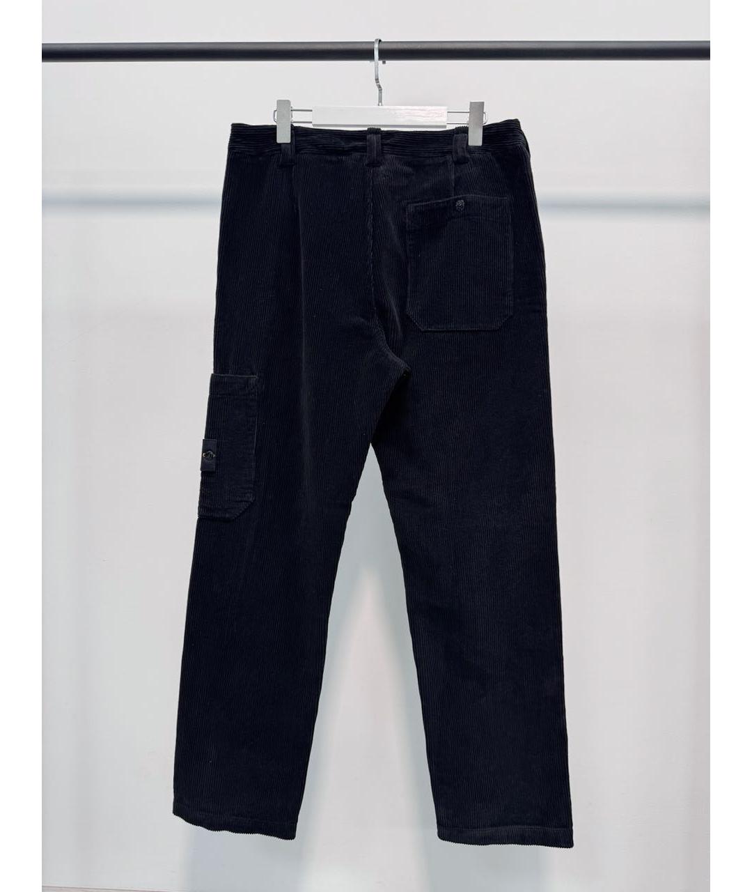 STONE ISLAND Черные хлопковые повседневные брюки, фото 5