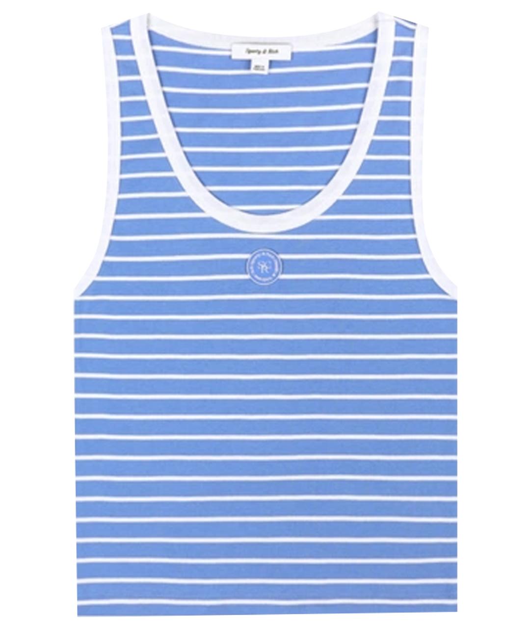 SPORTY AND RICH Голубая хлопковая майка, фото 1