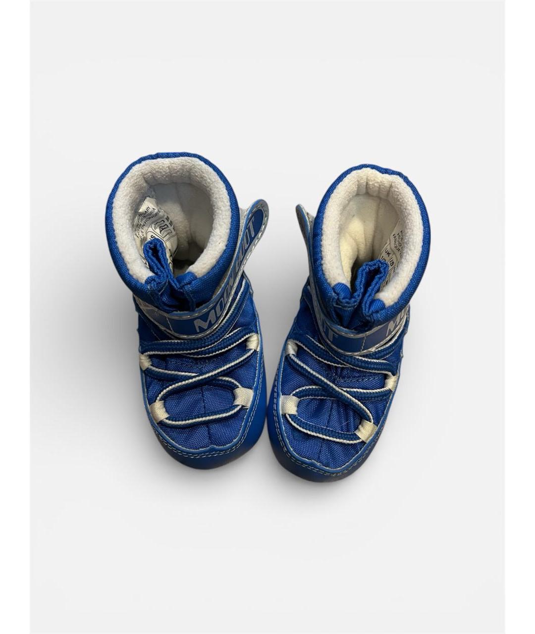 MOON BOOT Синие текстильные ботинки, фото 5