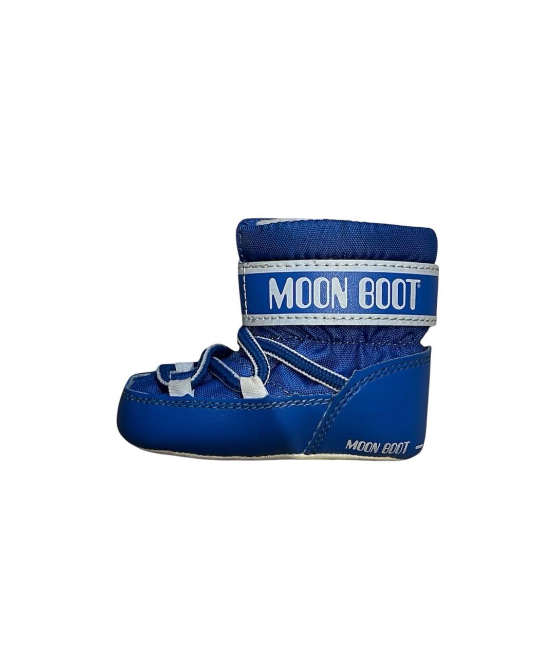 MOON BOOT Синие текстильные ботинки, фото 7