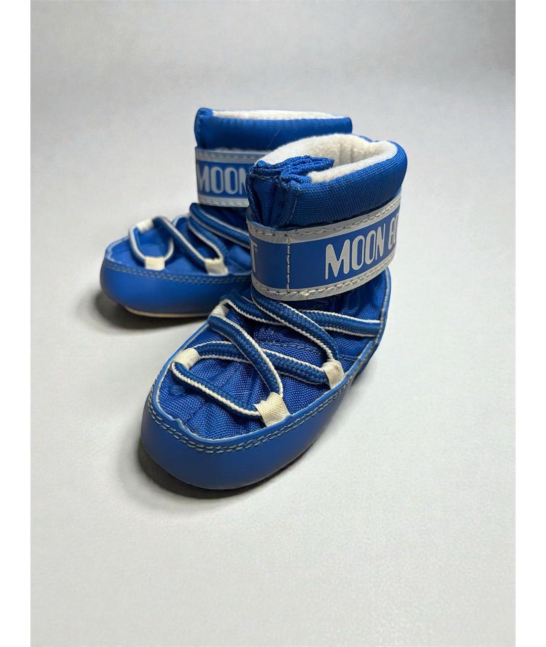 MOON BOOT Синие текстильные ботинки, фото 3