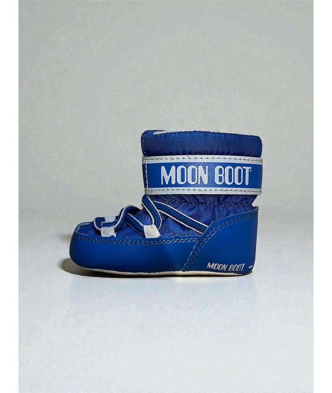 MOON BOOT Синие текстильные ботинки, фото 2