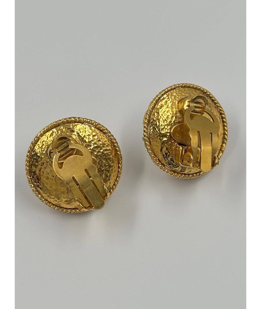 CHANEL Золотые позолоченные клипсы, фото 2