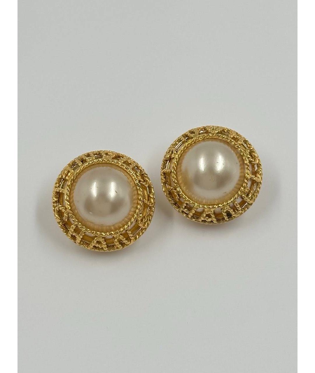 CHANEL Золотые позолоченные клипсы, фото 8