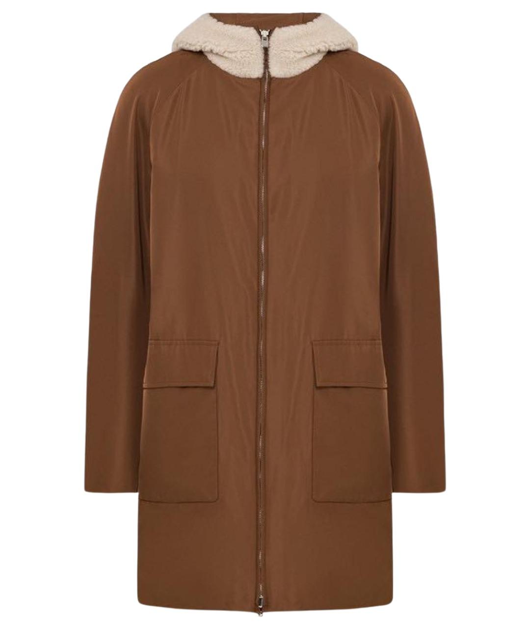 LORO PIANA Коричневая кашемировая парка, фото 1