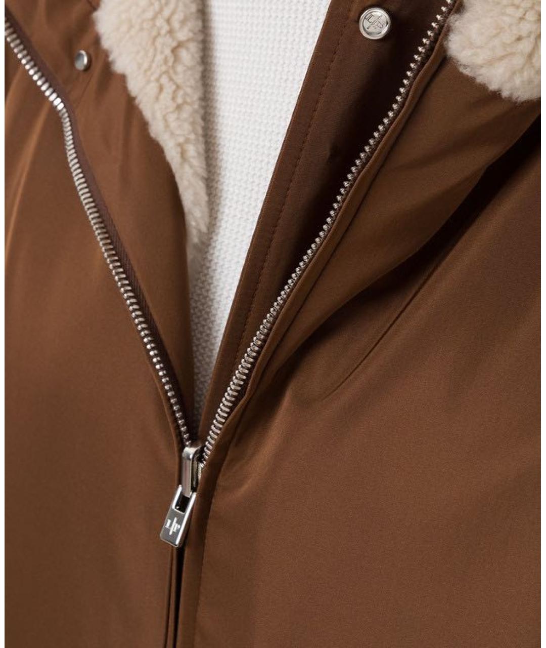 LORO PIANA Коричневая кашемировая парка, фото 3