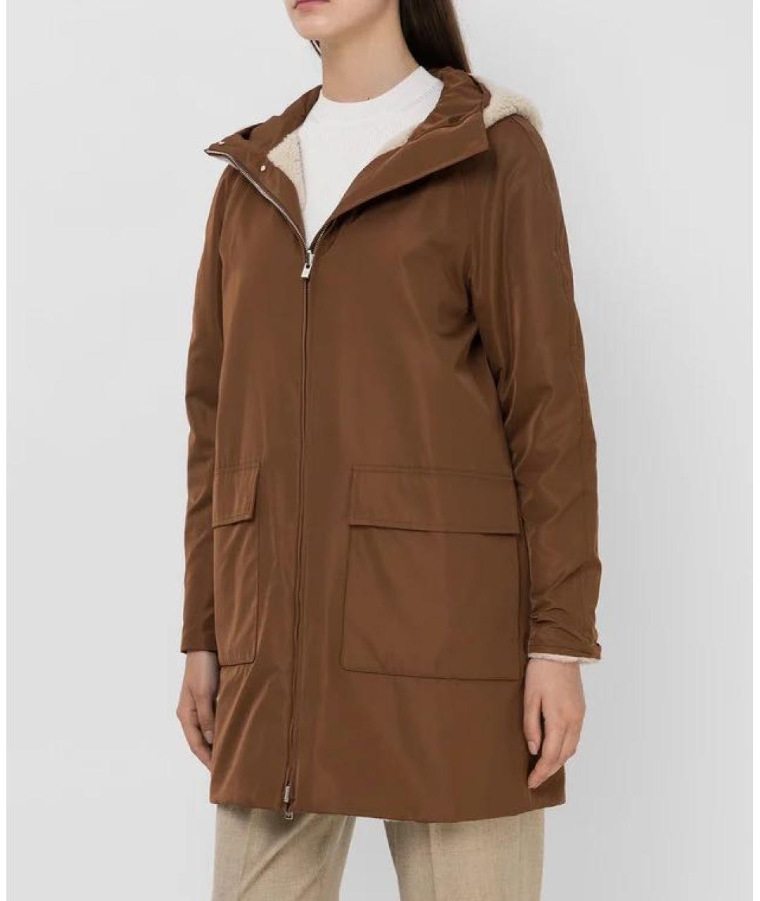 LORO PIANA Коричневая кашемировая парка, фото 2