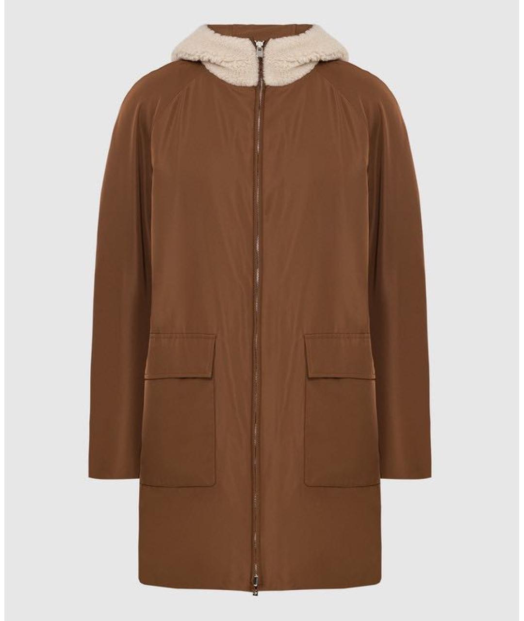 LORO PIANA Коричневая кашемировая парка, фото 6