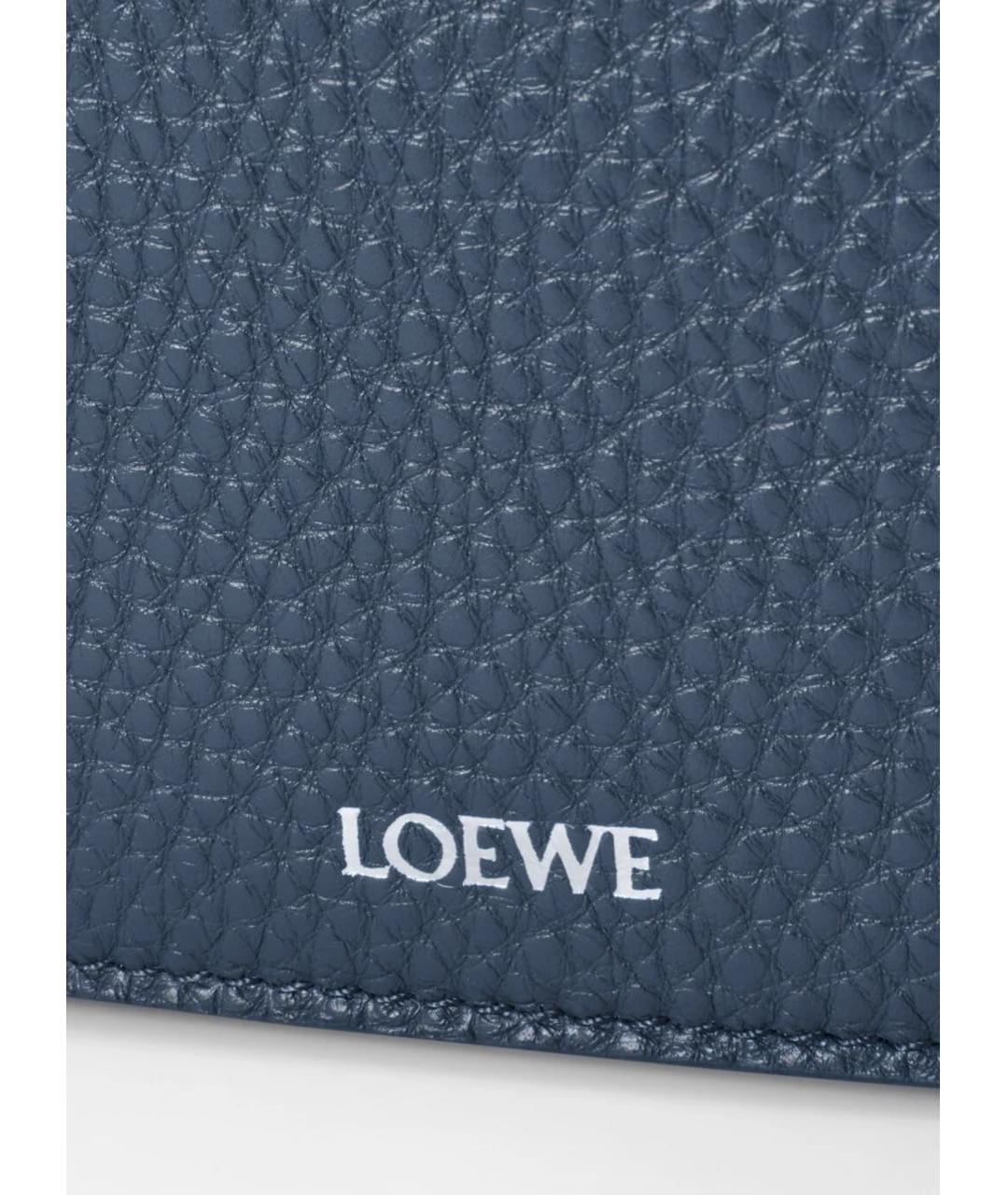 LOEWE Темно-синяя кожаная сумка на плечо, фото 3