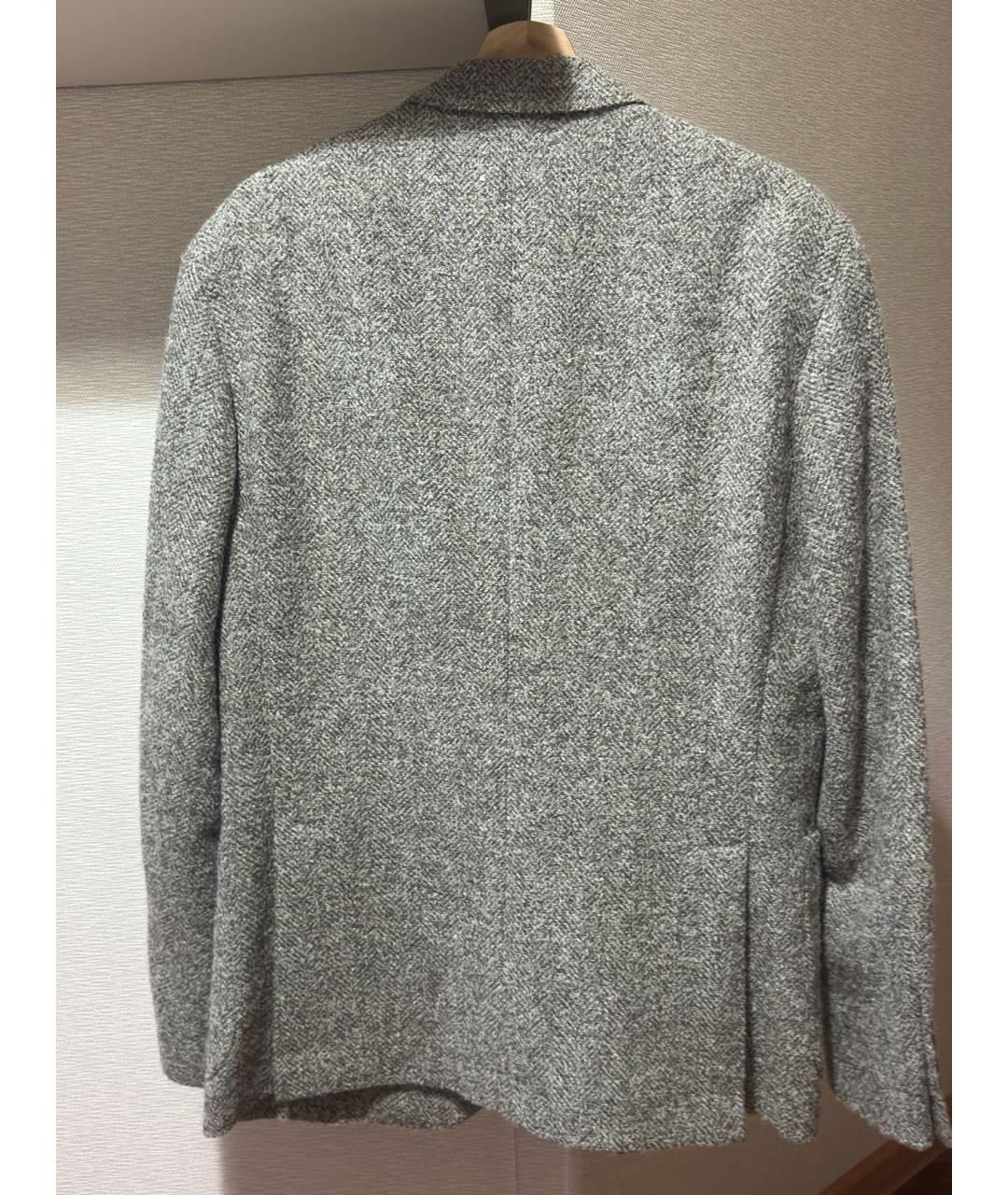 BRUNELLO CUCINELLI Серый шерстяной пиджак, фото 2