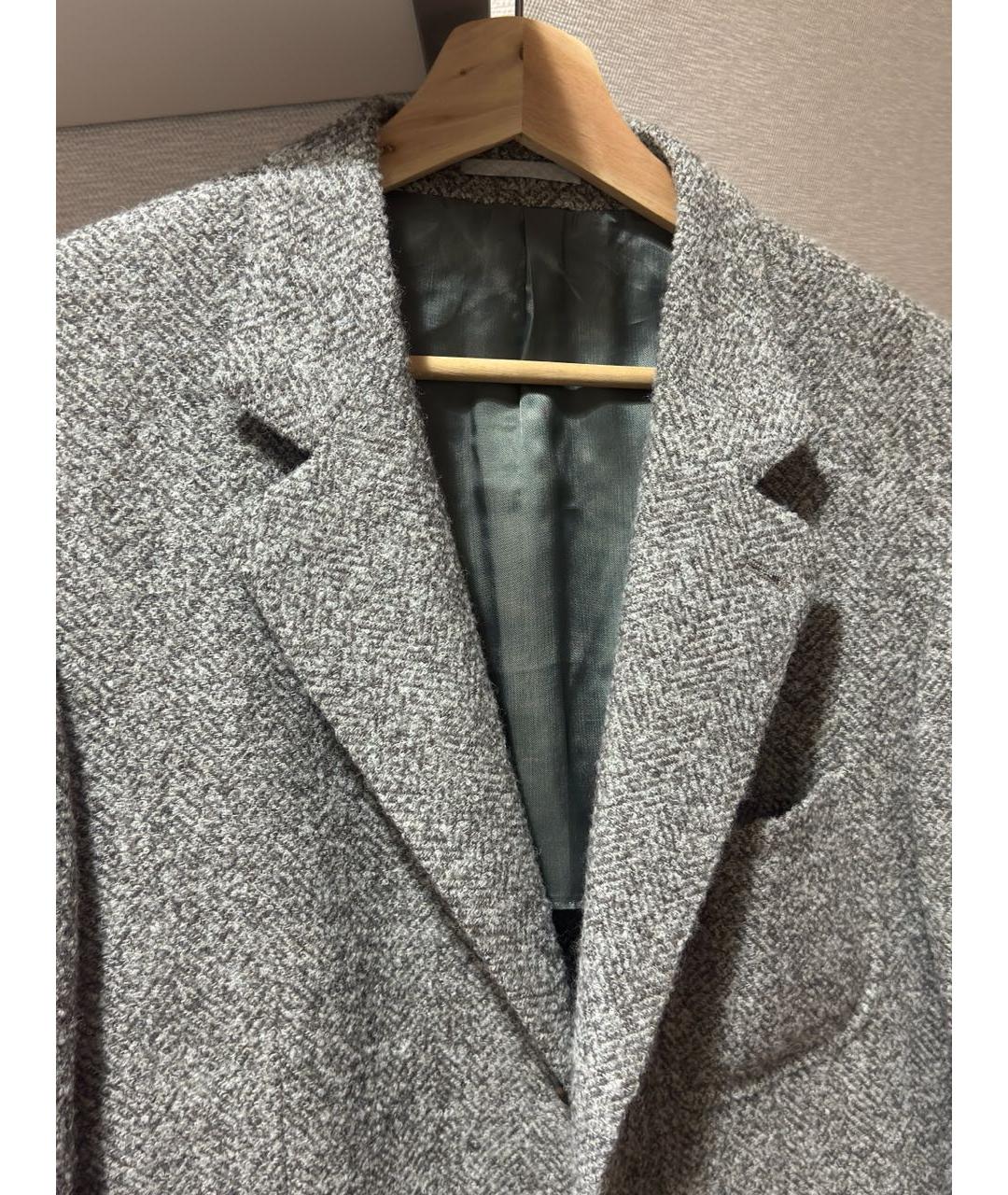 BRUNELLO CUCINELLI Серый шерстяной пиджак, фото 3