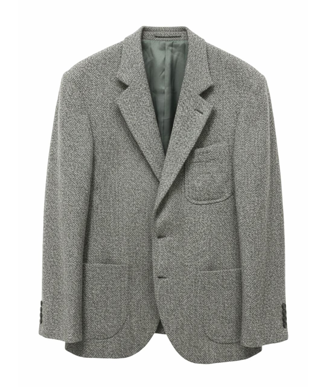 BRUNELLO CUCINELLI Серый шерстяной пиджак, фото 1