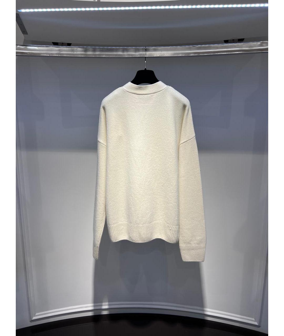 Ami Paris Бежевый шерстяной кардиган, фото 3