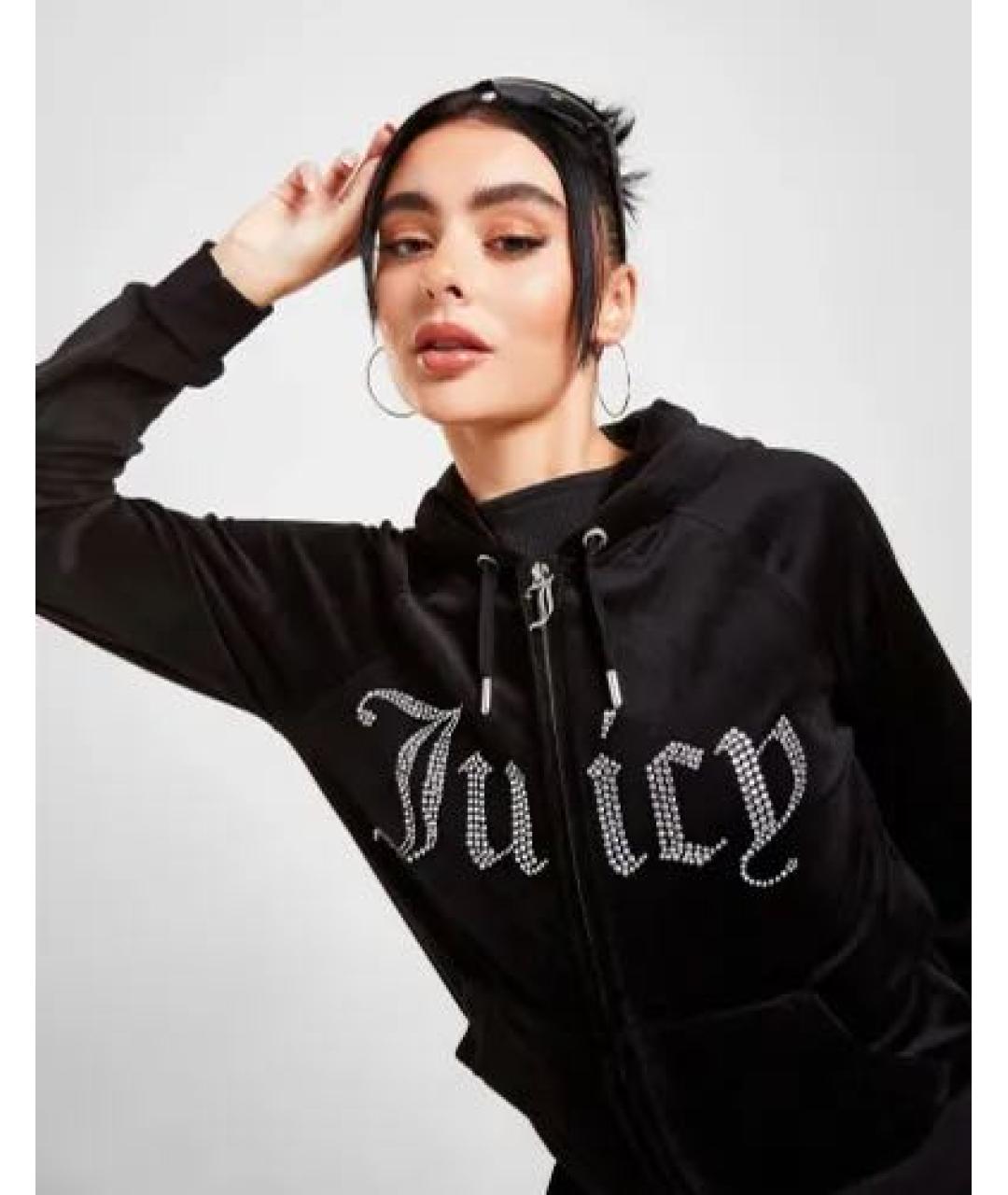 JUICY COUTURE Черный велюровый костюм с брюками, фото 7