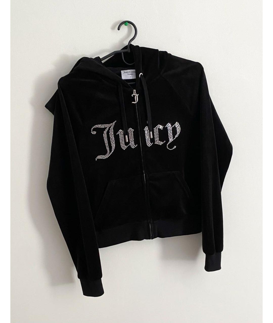 JUICY COUTURE Черный велюровый костюм с брюками, фото 9