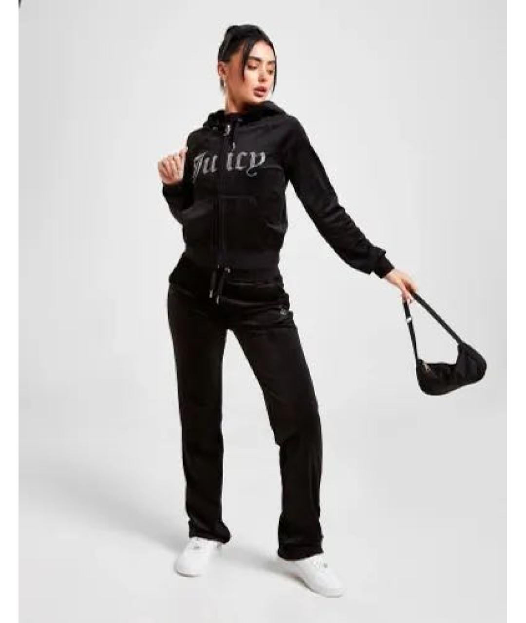 JUICY COUTURE Черный велюровый костюм с брюками, фото 5