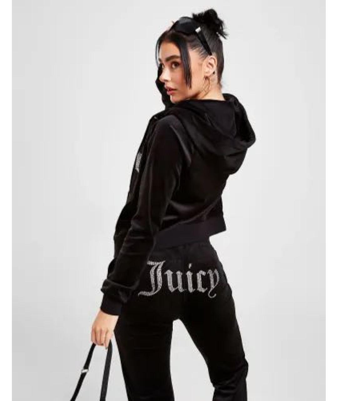 JUICY COUTURE Черный велюровый костюм с брюками, фото 6