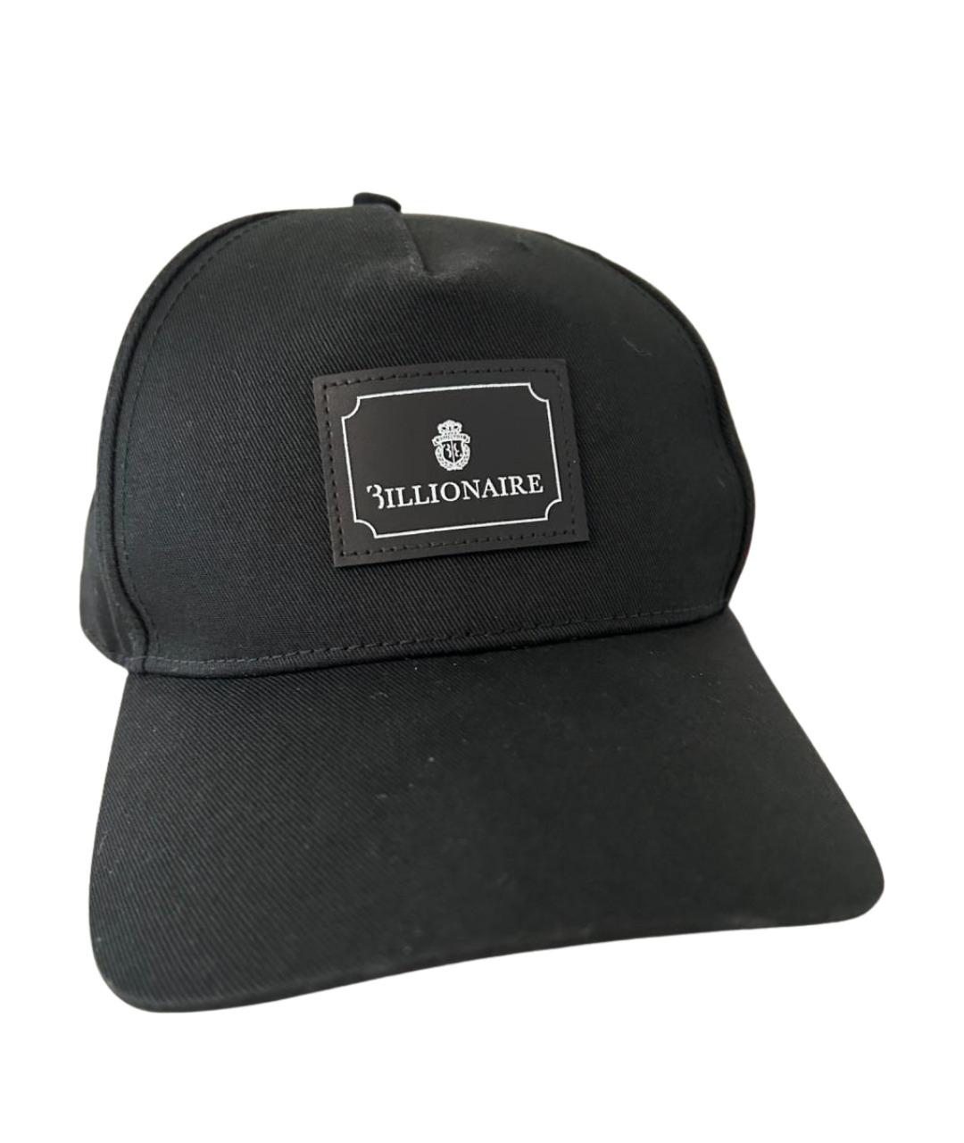 BILLIONAIRE Черная хлопковая кепка/бейсболка, фото 1