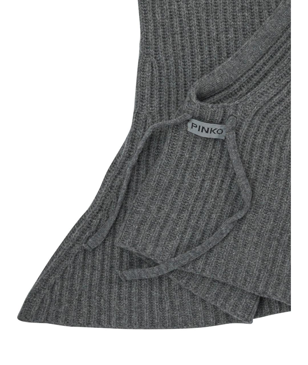 PINKO Серая шерстяная шапка, фото 4