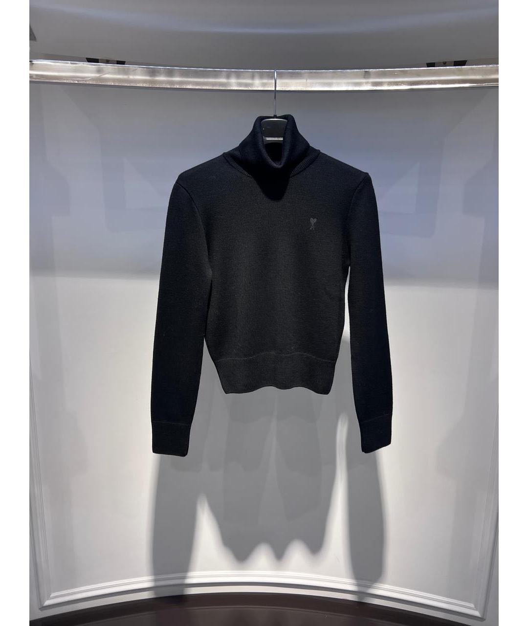 Ami Paris Черная шерстяная водолазка, фото 3
