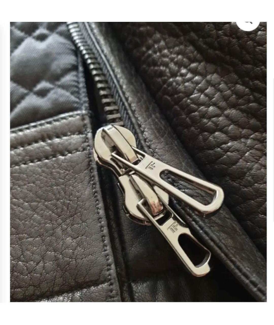 TOM FORD Черная кожаная куртка, фото 4