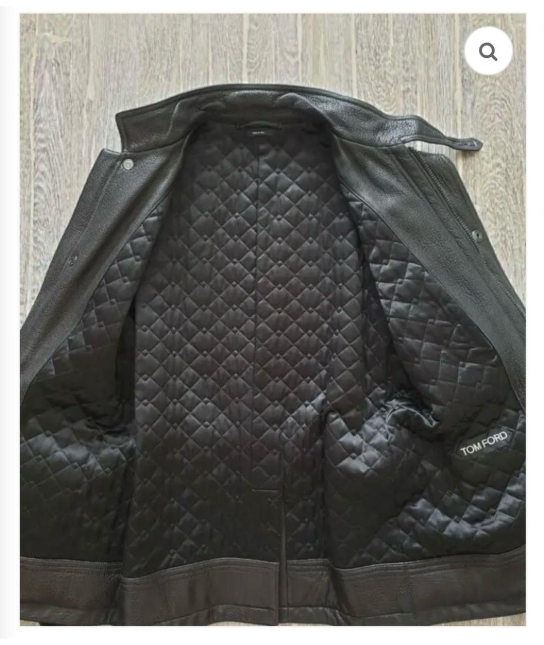 TOM FORD Черная кожаная куртка, фото 3