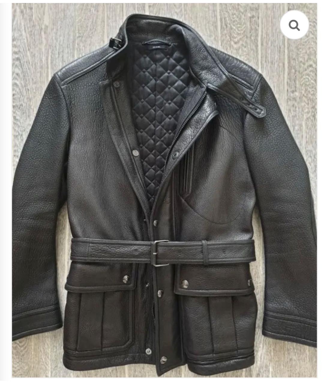 TOM FORD Черная кожаная куртка, фото 2