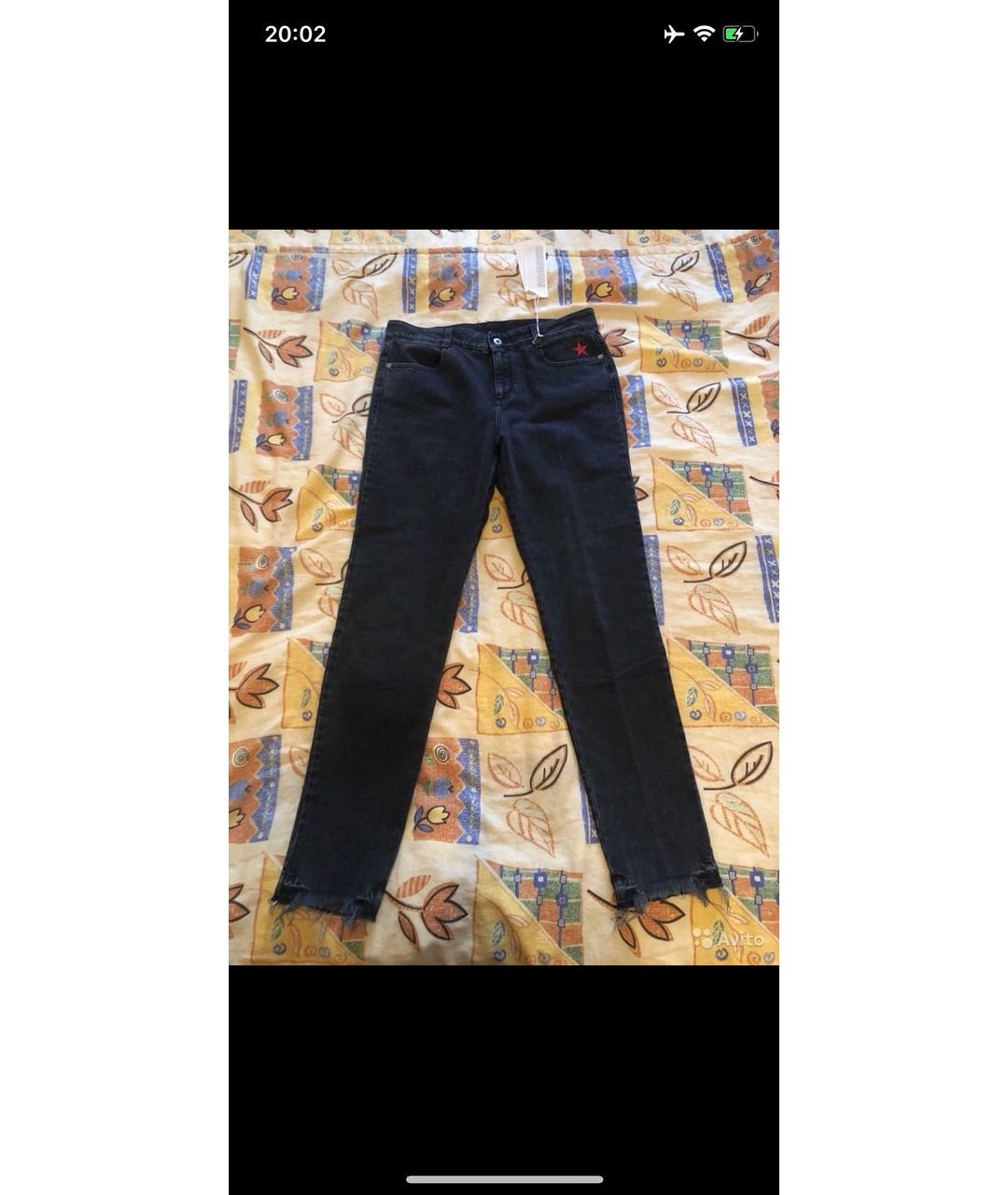 STELLA MCCARTNEY Черные хлопковые прямые джинсы, фото 9