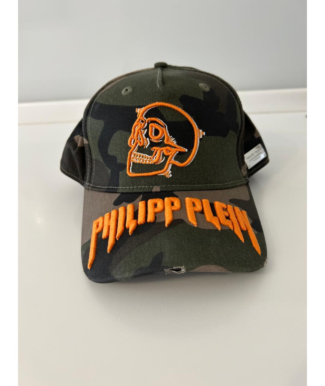 PHILIPP PLEIN Хаки хлопковая кепка/бейсболка, фото 2