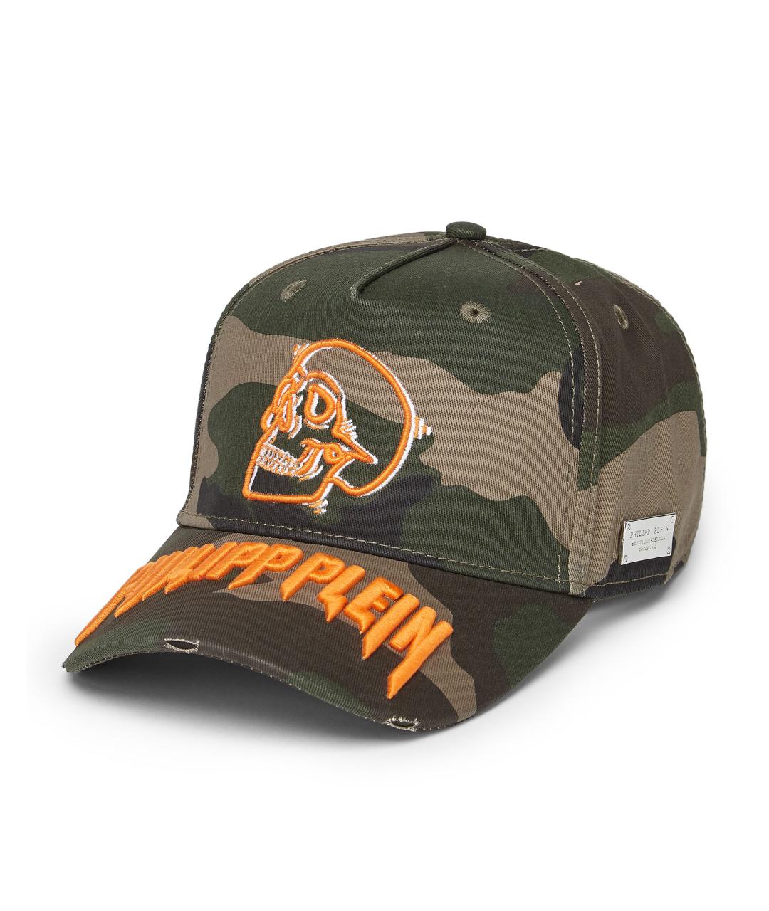 PHILIPP PLEIN Хаки хлопковая кепка/бейсболка, фото 1