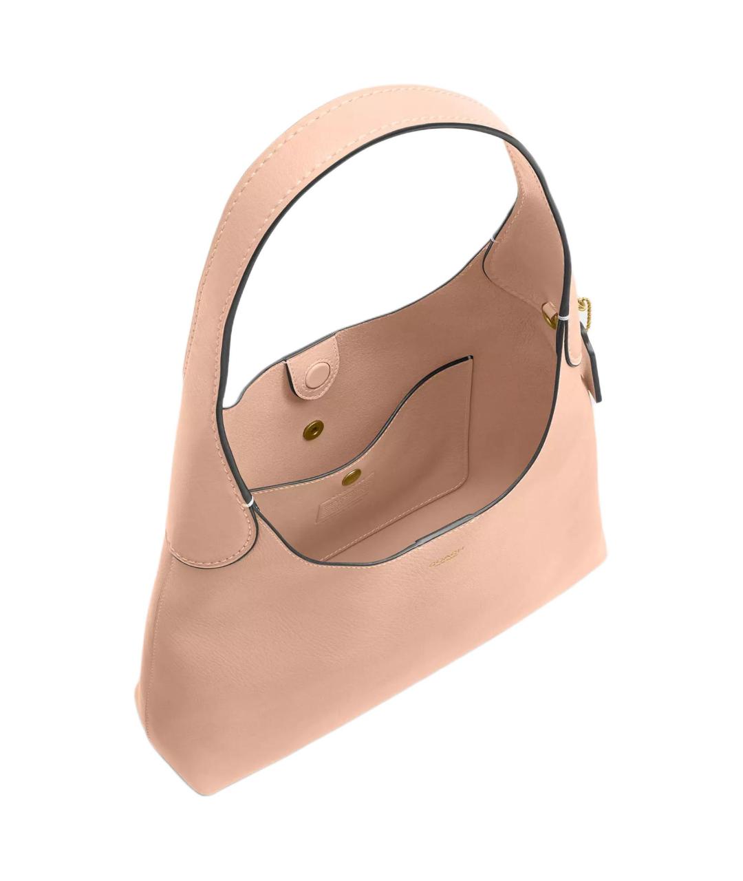 COACH Бежевая кожаная сумка тоут, фото 5