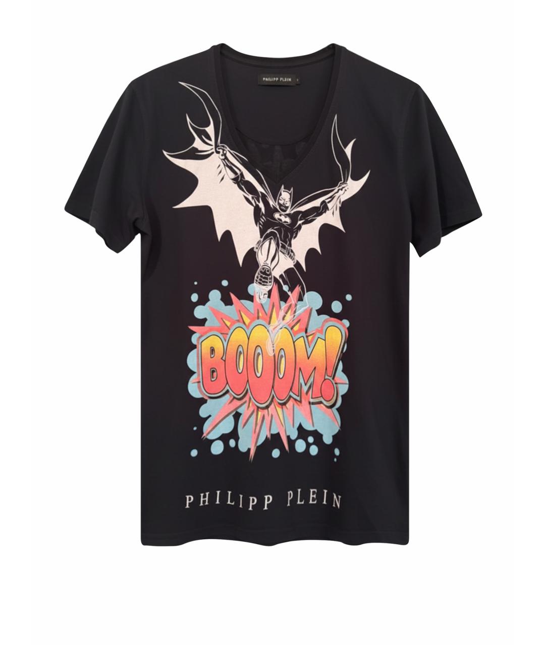 PHILIPP PLEIN Черная хлопковая футболка, фото 1