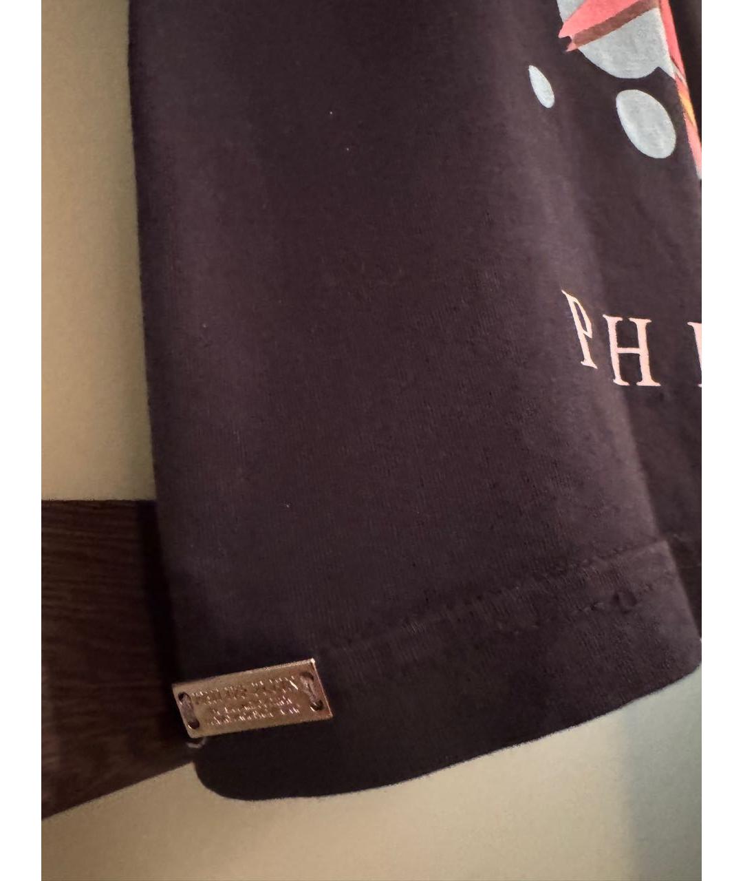 PHILIPP PLEIN Черная хлопковая футболка, фото 3