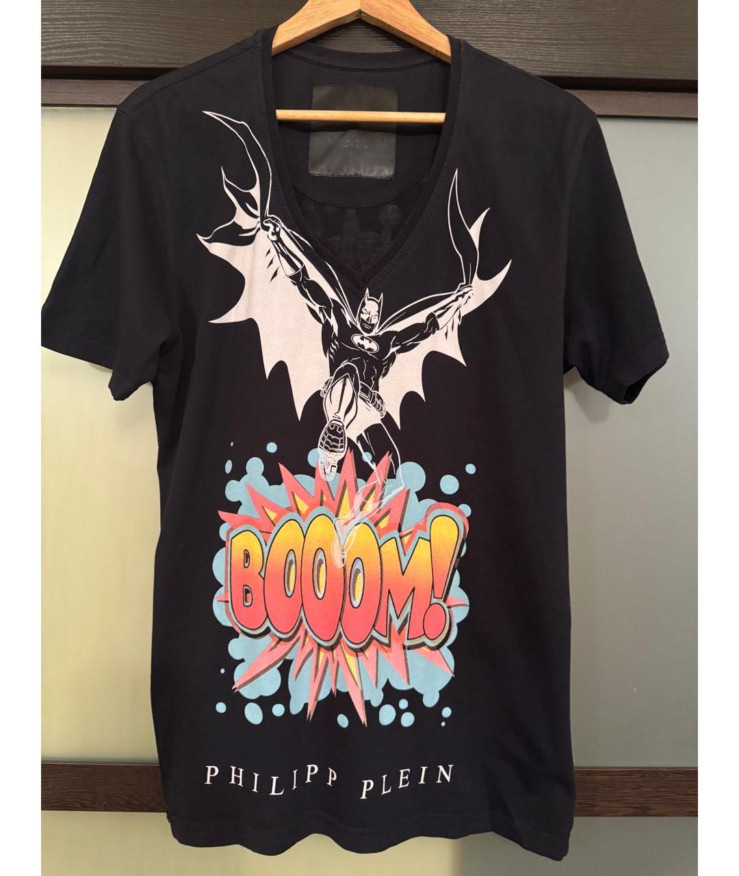 PHILIPP PLEIN Черная хлопковая футболка, фото 8
