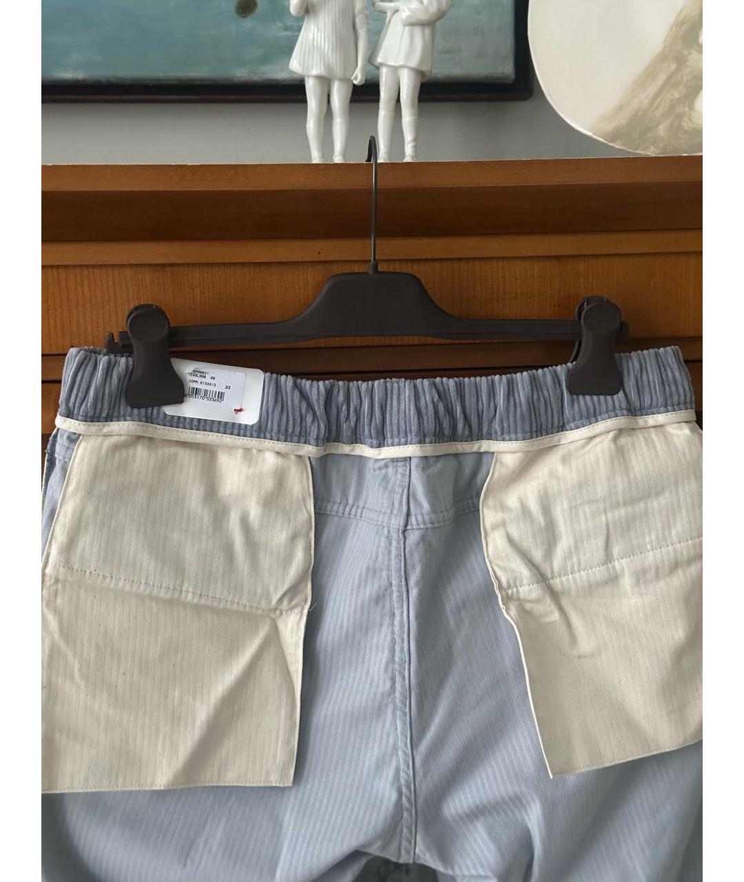 ELEVENTY Серые хлопковые повседневные брюки, фото 3